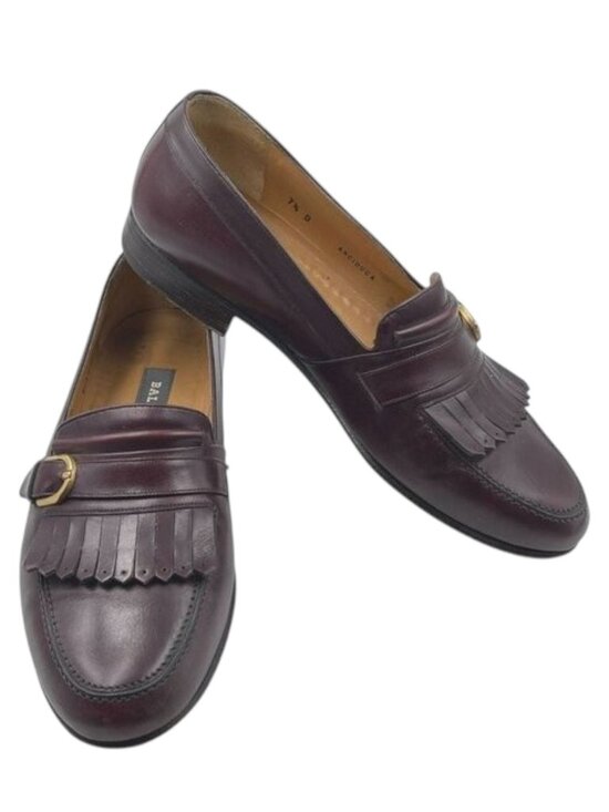 Bally Men\'s Loafer Arciduca Kilt Fringe Faux Buckle Mahogany Brown Size 7.5 main image 4